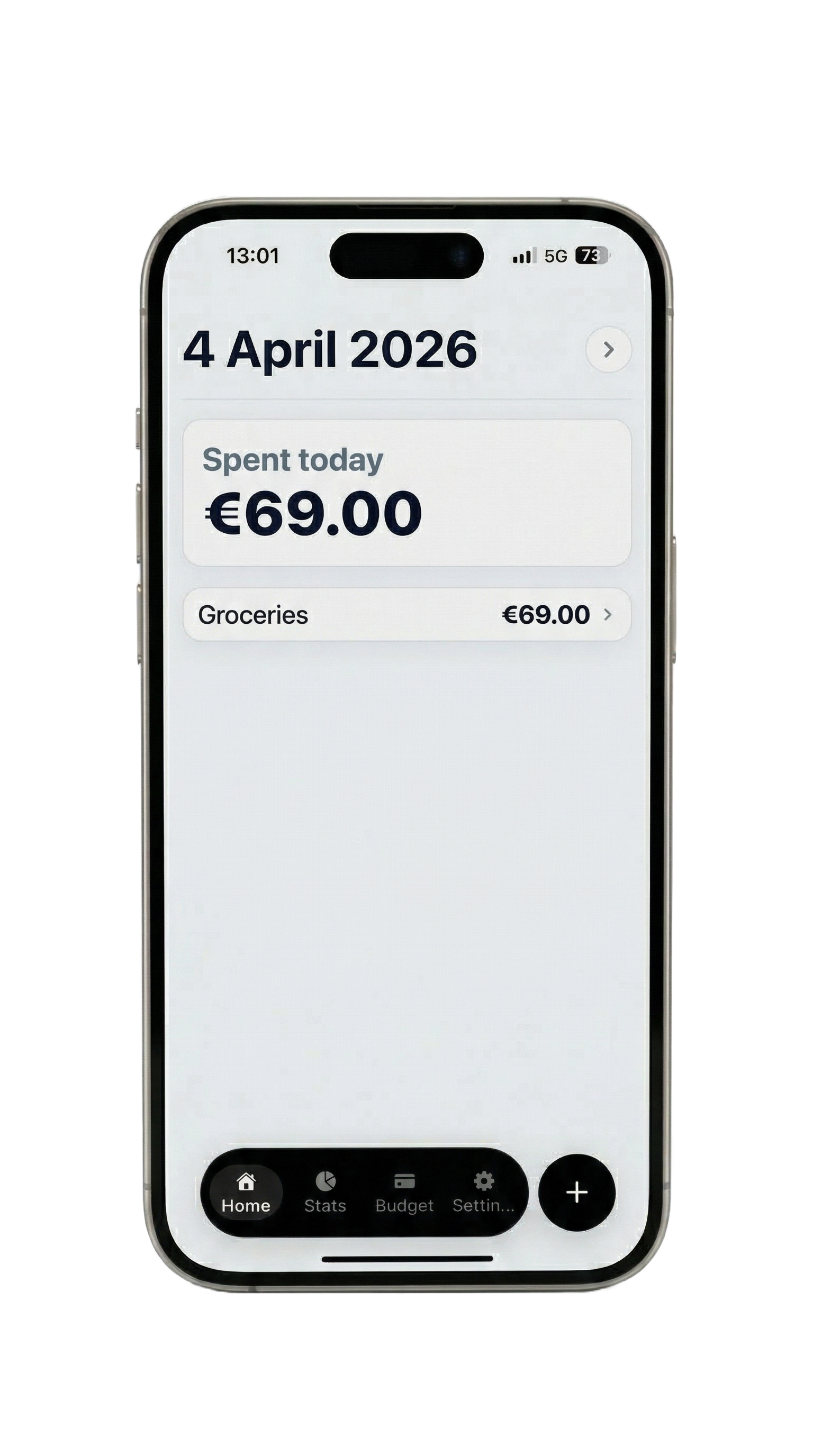 Quick Expenses — Home screen